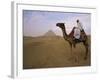 Bedouin Camel Rider in Front of Pyramid of Djoser, Egypt, North Africa-Staffan Widstrand-Framed Photographic Print