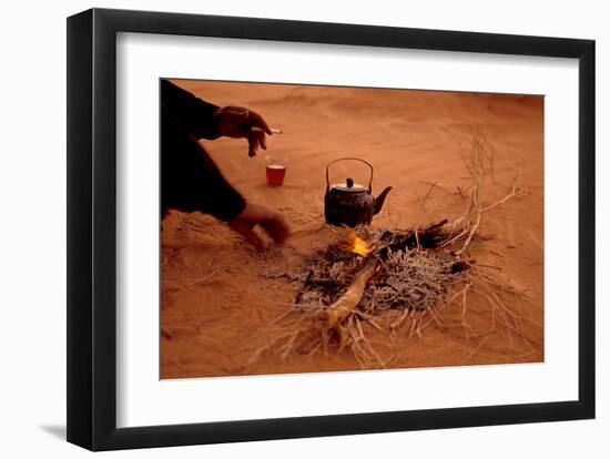 Bedouin Desert Breakfast, Jordon-Wadirum-Charles Glover-Framed Art Print