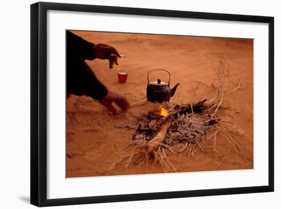 Bedouin Desert Breakfast, Jordon-Wadirum-Charles Glover-Framed Art Print