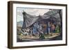 Bedouin Encampment in Lebanon, Early 19th Century-null-Framed Giclee Print