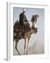 Bedouin Guide on Camel-Back Overlooking the Pyramids of Giza, Cairo, Egypt-Mcconnell Andrew-Framed Photographic Print