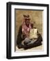 Bedouin Man in Traditional Dress Playing a Musical Instrument, Beida, Jordan, Middle East-Sergio Pitamitz-Framed Photographic Print