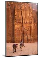 Bedouin Riding Donkey in the Siq, Petra, UNESCO World Heritage Site, Jordan, Middle East-Neil Farrin-Mounted Photographic Print