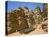 Bedouin Tent and Rocks of the Desert, Wadi Rum, Jordan, Middle East-Alison Wright-Stretched Canvas