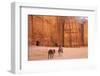 Bedouin with Donkeys in Front of the Outer Siq, Petra, Jordan, Middle East-Neil Farrin-Framed Photographic Print