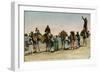 Bedouins and Camels in the Desert, Egypt-null-Framed Art Print