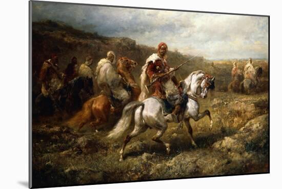 Bedouins on Route-Adolf Schreyer-Mounted Giclee Print