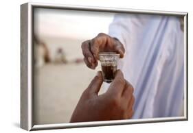 Bedouins sharing tea in the Sahara, Douz, Kebili, Tunisia-Godong-Framed Photographic Print