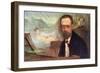 Bedrich Smetana composing at-Gaetano Esposito-Framed Giclee Print