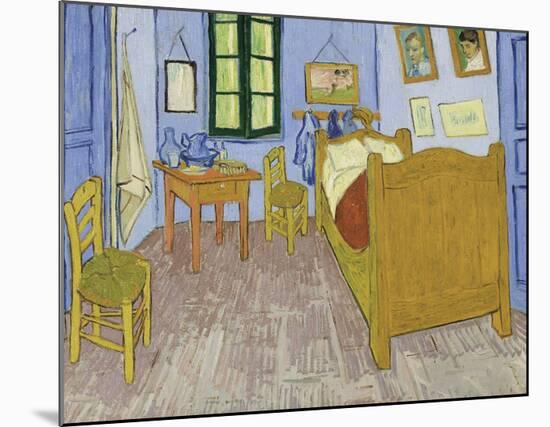 Bedroom at Arles, 1889-90-Vincent van Gogh-Mounted Art Print