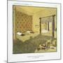 Bedroom for Two Small Girls, from 'Repertoire of Modern Taste', Published 1929 (Colour Litho)-Jacques-emile Ruhlmann-Mounted Giclee Print