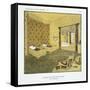 Bedroom for Two Small Girls, from 'Repertoire of Modern Taste', Published 1929 (Colour Litho)-Jacques-emile Ruhlmann-Framed Stretched Canvas