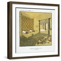 Bedroom for Two Small Girls, from 'Repertoire of Modern Taste', Published 1929 (Colour Litho)-Jacques-emile Ruhlmann-Framed Giclee Print
