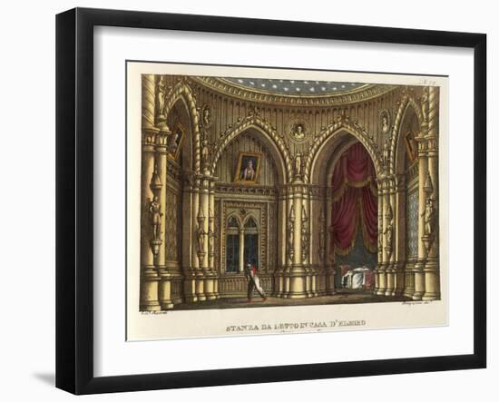 Bedroom in the House of Elmiro-Alessandro Sanquirico-Framed Giclee Print