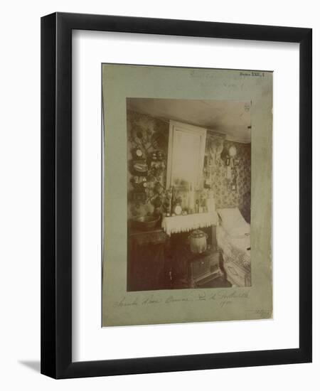 Bedroom of a Female Worker, Rue De Belleville, Paris, 1910-Eugene Atget-Framed Giclee Print