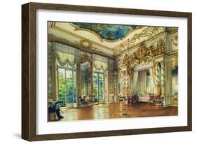 Bedroom of Tsar Alexander I in the Alexander Palace, Tsarskoye Selo, 1855-Luigi Premazzi-Framed Giclee Print