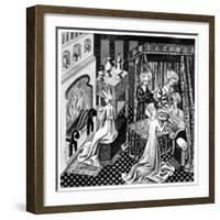 Bedroom Scene, 15th Century-null-Framed Giclee Print