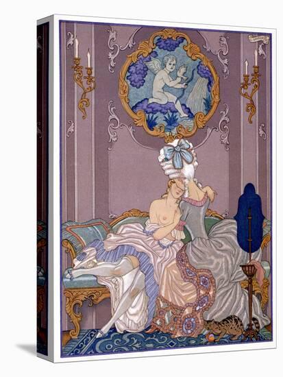 Bedroom Scene from "Les Liaisons Dangereuses" by Pierre Choderlos De Laclos Published 1920s-Georges Barbier-Stretched Canvas