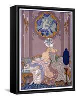 Bedroom Scene from "Les Liaisons Dangereuses" by Pierre Choderlos De Laclos Published 1920s-Georges Barbier-Framed Stretched Canvas