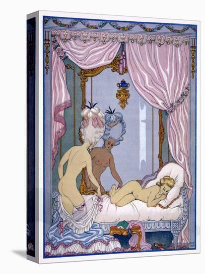 Bedroom Scene from "Les Liaisons Dangereuses" by Pierre Choderlos De Laclos Published 1920s-Georges Barbier-Stretched Canvas