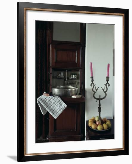 Bedroom Suite with Original Travelling Fold Down Wash Basin, Neemrana, India-John Henry Claude Wilson-Framed Photographic Print