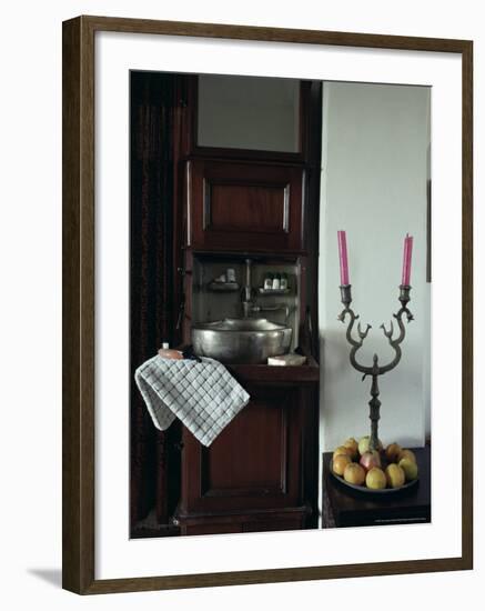 Bedroom Suite with Original Travelling Fold Down Wash Basin, Neemrana, India-John Henry Claude Wilson-Framed Photographic Print