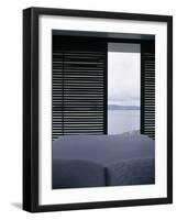 Bedroom with a View in Shark Alley House, Great Barrier Island, New Zealand-Richard Powers-Framed Photo