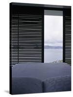 Bedroom with a View in Shark Alley House, Great Barrier Island, New Zealand-Richard Powers-Stretched Canvas