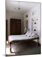Bedroom with Traditional Low Slung Bed or Charpoy in a Home in Amber, Near Jaipur, India-John Henry Claude Wilson-Mounted Photographic Print