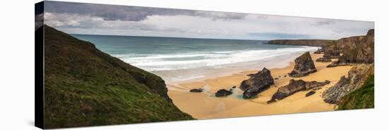 Bedruthan Steps Beach, Wadebridge, Cornwall, England, United Kingdom, Europe-Matthew Williams-Ellis-Stretched Canvas