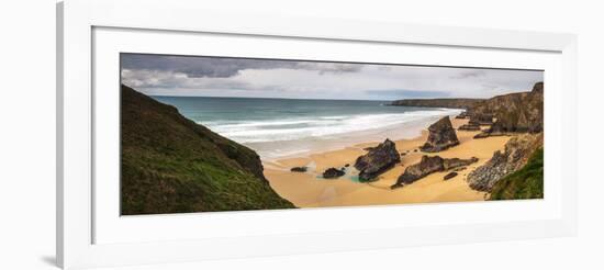 Bedruthan Steps Beach, Wadebridge, Cornwall, England, United Kingdom, Europe-Matthew Williams-Ellis-Framed Photographic Print