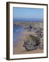 Bedruthan Steps, Cornwall, England, United Kingdom, Europe-Jeremy Lightfoot-Framed Photographic Print