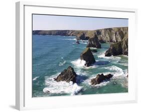 Bedruthan Steps, Cornwall, England, United Kingdom, Europe-Jeremy Lightfoot-Framed Photographic Print