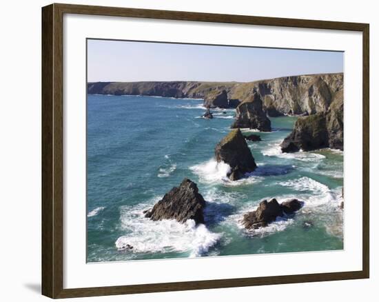 Bedruthan Steps, Cornwall, England, United Kingdom, Europe-Jeremy Lightfoot-Framed Photographic Print