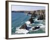 Bedruthan Steps, Cornwall, England, United Kingdom, Europe-Jeremy Lightfoot-Framed Photographic Print