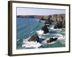 Bedruthan Steps, Cornwall, England, United Kingdom, Europe-Jeremy Lightfoot-Framed Photographic Print