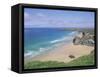 Bedruthan Steps, Cornwall, England, United Kingdom-J Lightfoot-Framed Stretched Canvas