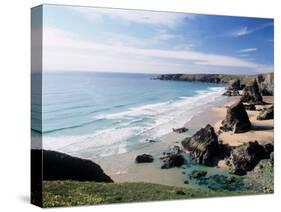 Bedruthan Steps Cornwall England-null-Stretched Canvas