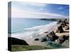 Bedruthan Steps Cornwall England-null-Stretched Canvas