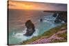 Bedruthan Steps, Newquay, Cornwall, England, United Kingdom-Billy Stock-Stretched Canvas