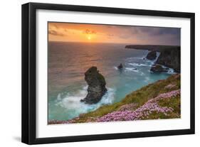 Bedruthan Steps, Newquay, Cornwall, England, United Kingdom-Billy Stock-Framed Photographic Print