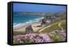 Bedruthan Steps, Newquay, Cornwall, England, United Kingdom-Billy Stock-Framed Stretched Canvas