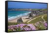 Bedruthan Steps, Newquay, Cornwall, England, United Kingdom-Billy Stock-Framed Stretched Canvas