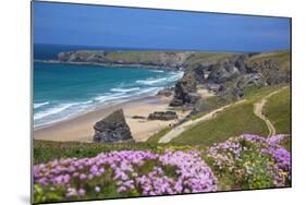 Bedruthan Steps, Newquay, Cornwall, England, United Kingdom-Billy Stock-Mounted Photographic Print