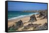 Bedruthan Steps, Newquay, Cornwall, England, United Kingdom-Billy Stock-Framed Stretched Canvas