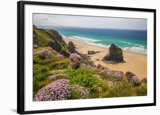 Bedruthan Steps, Newquay, Cornwall, England, United Kingdom-Billy Stock-Framed Photographic Print