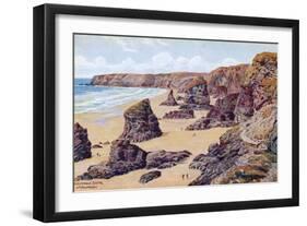 Bedruthan Steps, Nr. Newquay-Alfred Robert Quinton-Framed Giclee Print