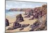 Bedruthan Steps, Nr. Newquay-Alfred Robert Quinton-Mounted Giclee Print