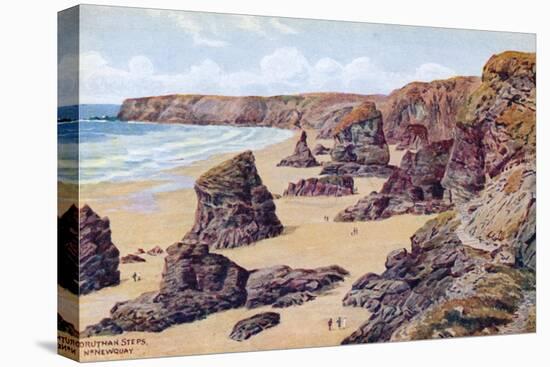 Bedruthan Steps, Nr. Newquay-Alfred Robert Quinton-Stretched Canvas