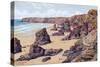 Bedruthan Steps, Nr. Newquay-Alfred Robert Quinton-Stretched Canvas